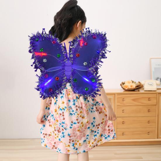 Крылья бабочки, светящиеся яркие цвета, тонкая работа, детский наряд, крылья бабочки, фестивали, вечеринки, дни рождения