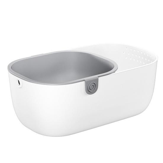 Двухъярусная миска для орехов с отделением для скорлупы для закусок, арахиса, семян подсолнечника, конфет, многофункциональная корзина-дуршлаг, миска для мытья фруктов для кухонной раковины