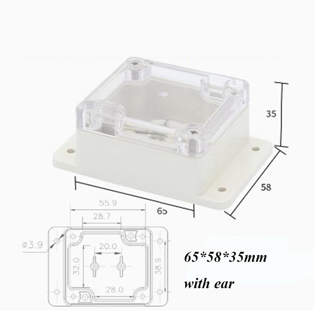 New Waterproof Outdoor Junction Box Plastic Transparent Electronic Instrument Housing Case 10 Styles Enclosure Cover