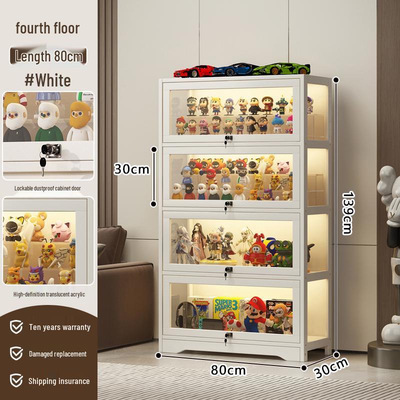 Акриловая стеклянная витрина с замком для игрушек и призов