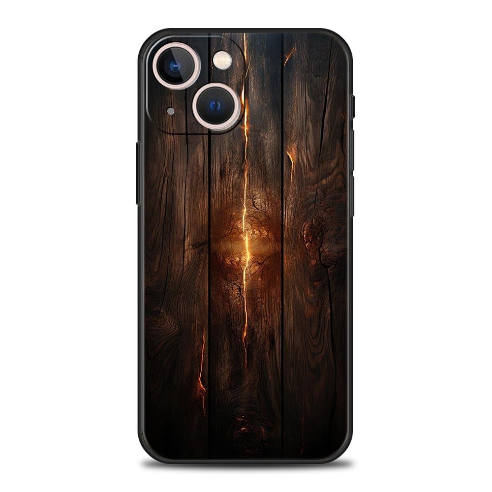 Роскошный чехол-бампер с текстурой под дерево для iPhone 17 16 15 14 13 12 11 Pro Max 17 Air Plus, ударопрочный, из мягкого ТПУ