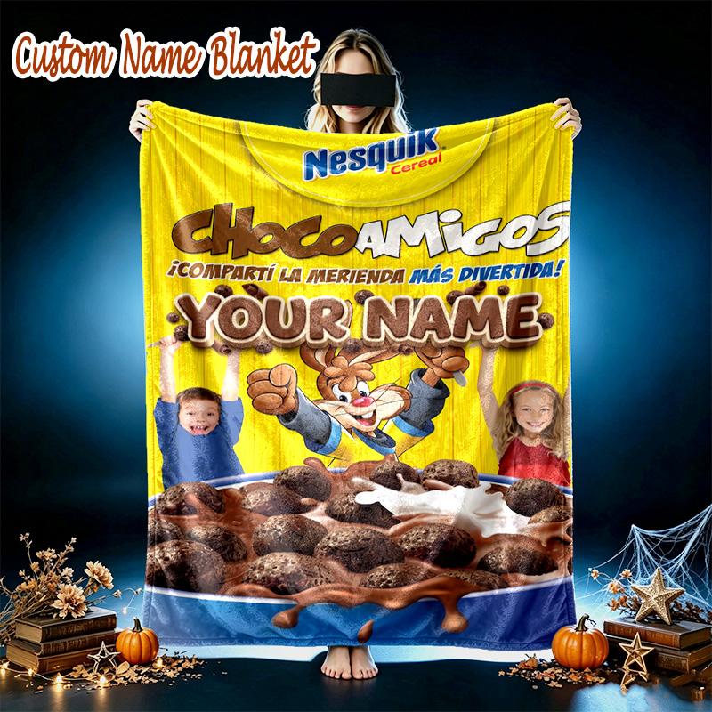 Fashion Classic Blanket, Custom Name Print Throw Blanket, A Heartfelt Gift for Your Family and Friends