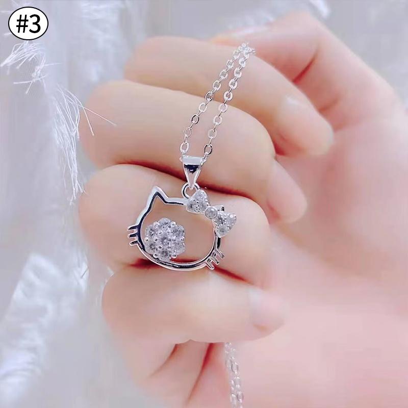 Очаровательный подвесной кулон Hello Kitty Дизайн с анимацией Анимационное ожерелье/Браслет/Кольцо Аксессуары для украшений Фестивальные подарки для женщин и девочек