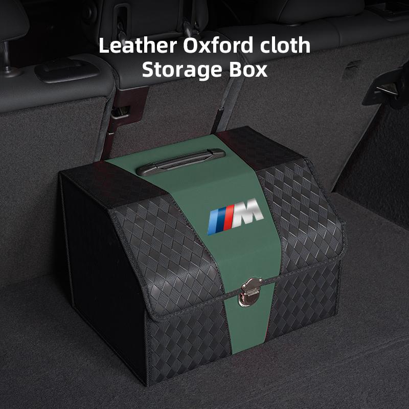 Leather Car Trunk Advanced Double Color Storage Box Valve Cap Accessories For BMW X1 X2 X3 X5 X4 X6 X7 iX3 F20 F10 F07 E70 E4