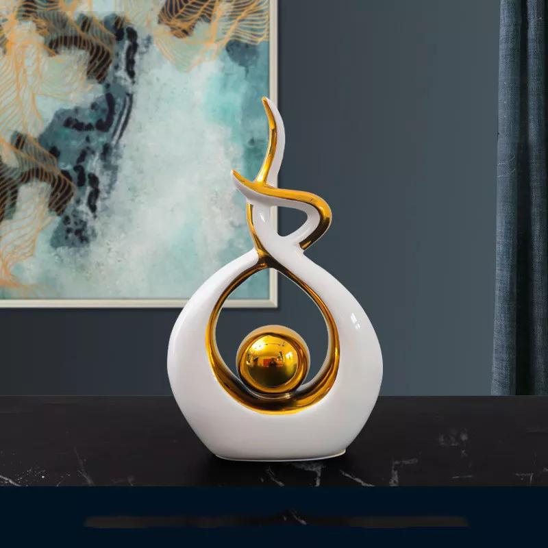 Современная роскошная гостиная, аксессуары для украшения дома, абстрактные керамические статуэтки, украшение для офиса, стол, сувенир, поделки, подарок