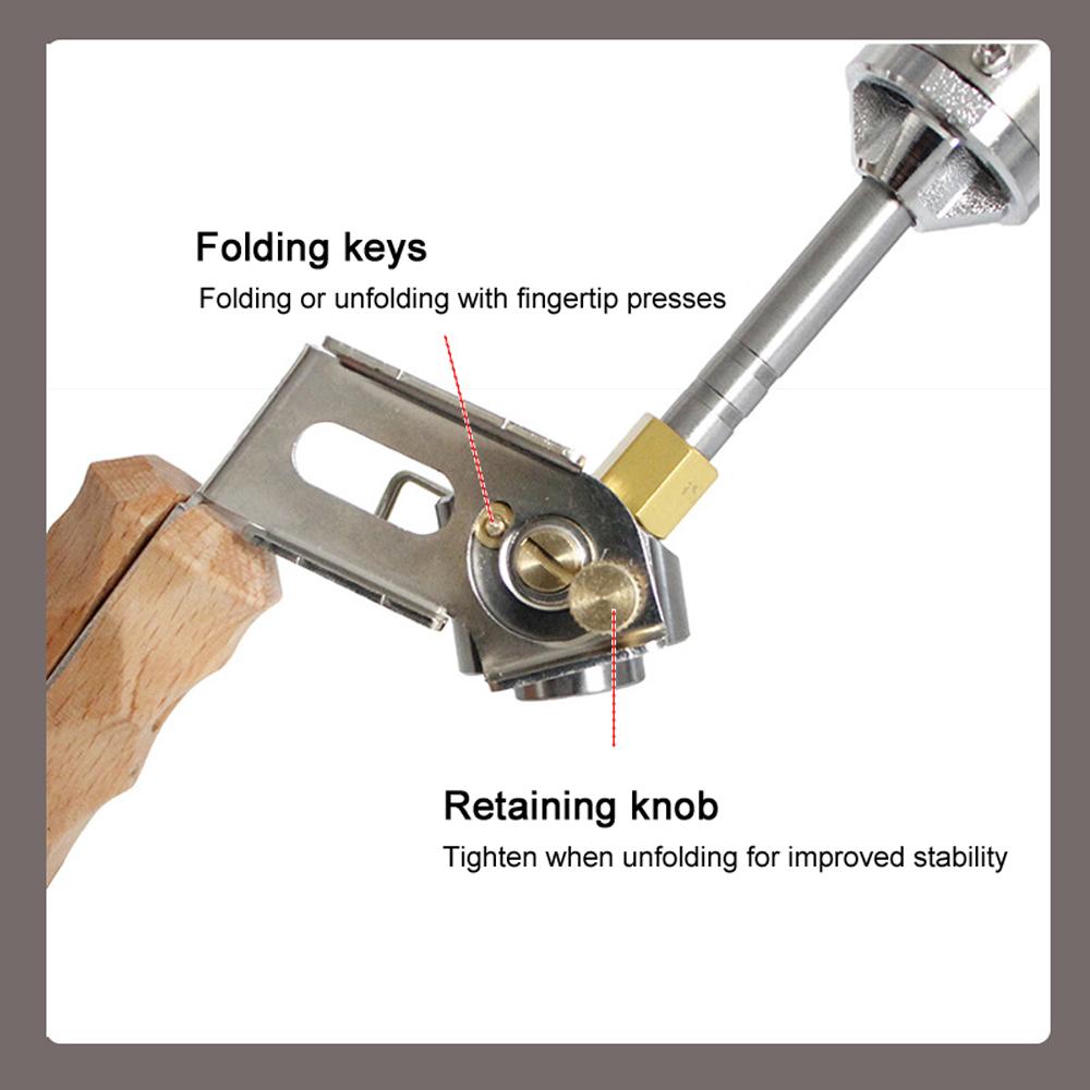 COOLCAMP Outdoor Camping Gas Torch Folding Wood Handle Ignition Tool Charcoal Lighter with