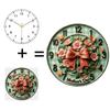 30cm Round Glass Wall Clock with Openworked Hands Revealing the Dial Beneath