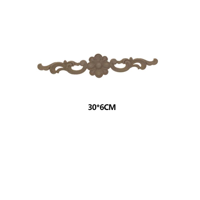 European Solid Wood Carved Floral Applique for Furniture and Doors