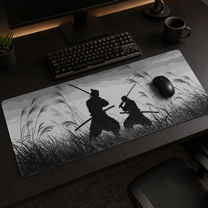 Mouse Pad Ink Samurai Duel Gamer printon demand Large HD Mousepad XXL MousePads Soft Carpet Office Accessories Table Mat
