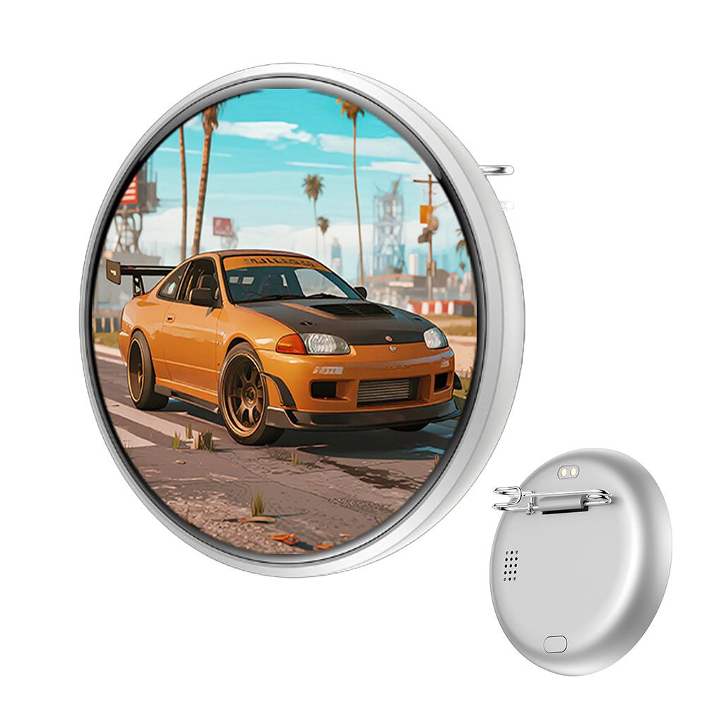 Electronic Display Badge Bar Bluetooth Smart Cyber Badge 1.85 Inch Hd Touch Screen Images Gifs Text Short Videos Display