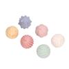 6Pcs Textured Ball PVC Sensory Exploration Squeeze Toy Set Kit for Above 6 Month Baby