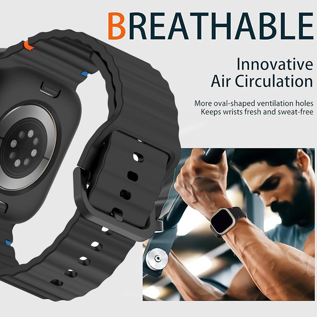 Чехол+Силиконовый ремешок для Apple Watch Ultra 3 2 49мм 46мм 42мм 45мм 44мм 41мм 40мм Ремешок для часов для Series 11 10 9 8 7 6 5 4 SE3/2/1