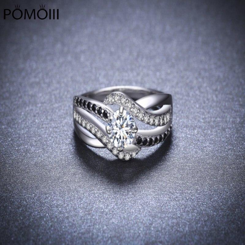 Роскошные кольца из стерлингового серебра S925 пробы с бриллиантами для женщин, свадебное помолвочное кольцо с цирконием класса AAA, ювелирное подарочное женское кольцо