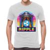 Mens Ripple XRP HODL On We Are Going To The Moon T Shirts Vaporwave Bitcoin Tshirt Hip Hop T Shirt Cotton Oversized Tee Tops
