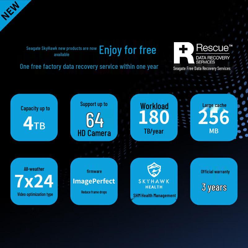 Seagate SkyHawk 4TB Surveillance Hard Drive