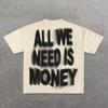 Letter Graphic Print Streetwear Crew Neck Tshirts Unisex Trend Hiphop Loose Unisex Wounisex  Cotton Gothic High Quality Short Sleeve