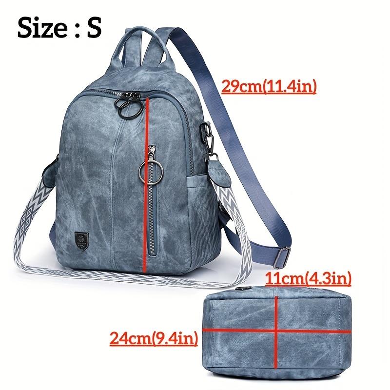 Женский рюкзак из искусственной кожи с регулируемыми ремнями, однотонная застежка-молния, полиэстеровая подкладка, окрашенные края, повседневные рюкзаки для особых случаев