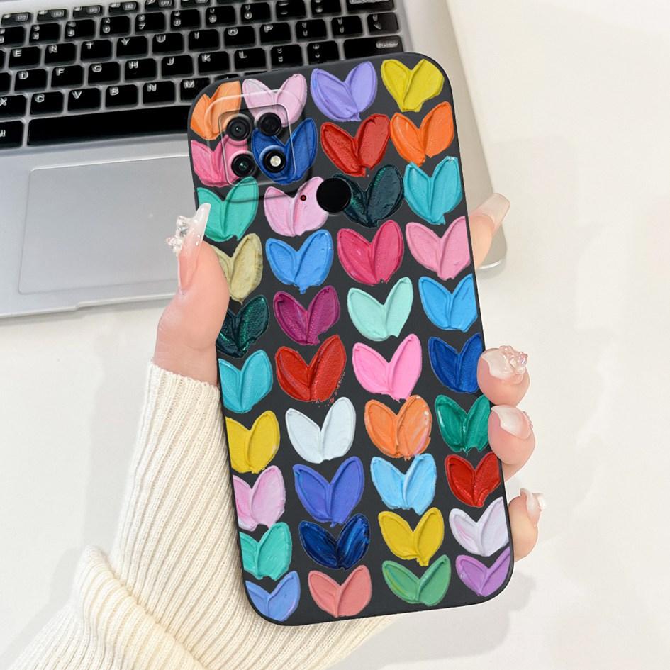 For Xiaomi Poco C40 Case 220333QPG Fashion Daisy Flower Graffiti Soft Silicone Shockproof Back Cover For Poco C40 PocoC40 Bumper
