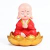 Автомобильные аксессуары для приборной панели – Статуэтка Будды Намасте на солнечной батарее | Символ удачи | Милое солнечное украшение в виде монаха |