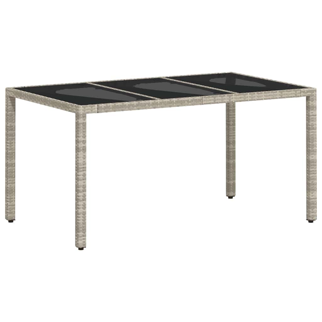 Garden Dining Set 7 pcs Light Grey Poly Rattan