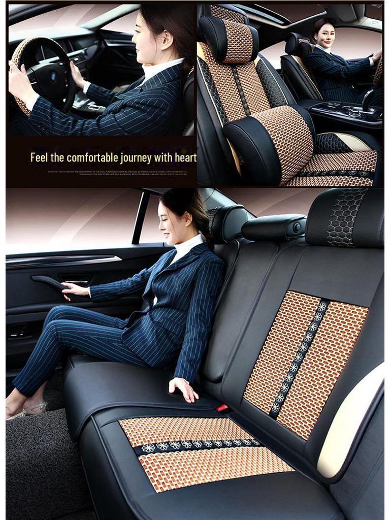 Чехол на сиденье Binyue Cool 1.5T All-Season из кожи Ice Silk, полный комплект (Модель 2022 года)