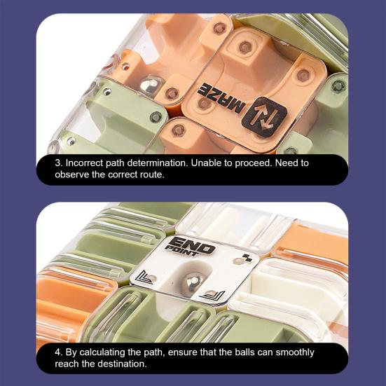 1/2 шт. 3D Головоломка Лабиринт Куб Головоломка 3x3 Лабиринт с перекатывающимся шариком Снятие стресса Тренировка логического мышления Ручной лабиринт с бусинами Обучающая игрушка