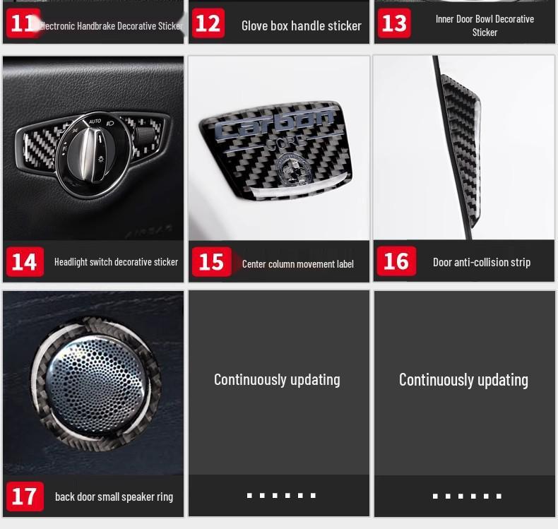 Mercedes-Benz E-Class Carbon Fiber Interior Center Console Air Outlet Decor Epoxy