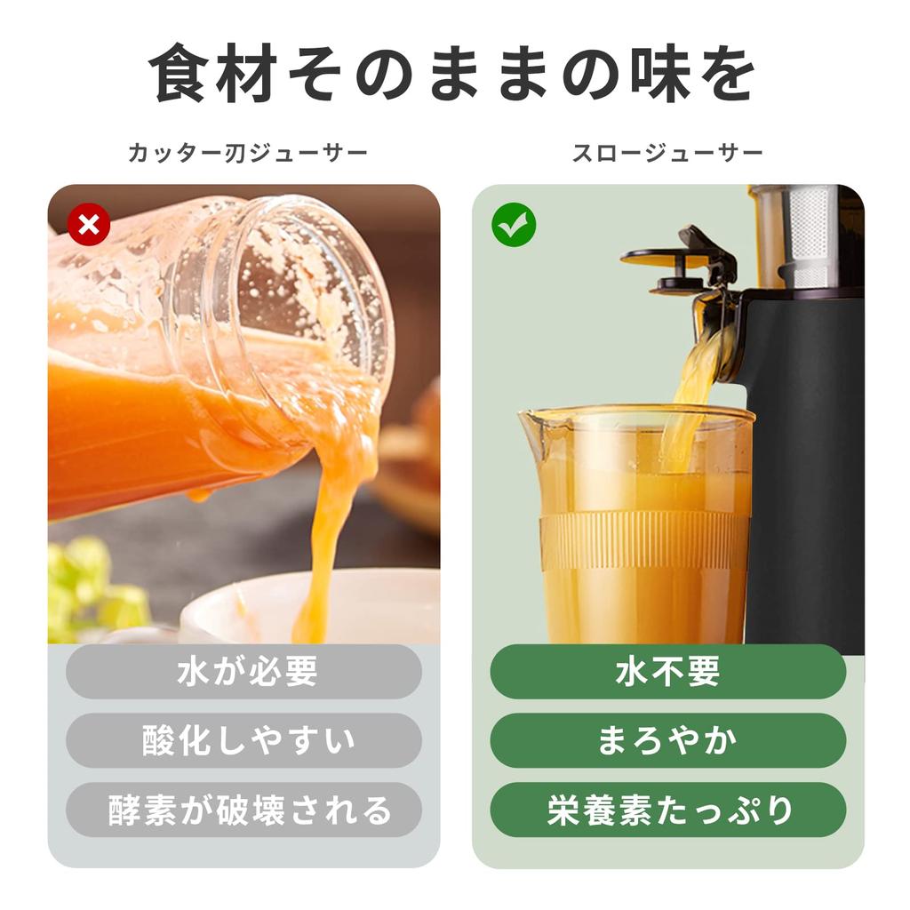 Aceki Slow Squeezed Waste Low Speed Small High Juice Resistant To Keeps Fresh Recipe Japanese Instruction Manual M Juicer, Separation, Rotation,