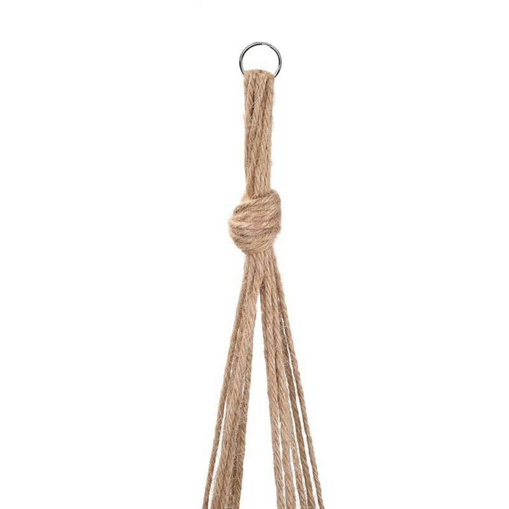 Vintage Lifting Decoration Basket Rope Plant Hanger Home Garden Flowerpot Holder