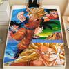 Фланелевое одеяло с принтом персонажей Dragon Ball, Высококачественное, Удобное для всех сезонов, Декор для дома, Тепло и уют, Идеально для рождественских подарков