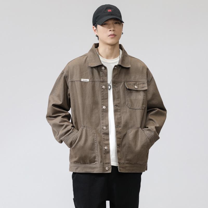 Jackets Men's Spring New High Street Trend Workwear Loose Denim Casual Jackets Versatile Tops