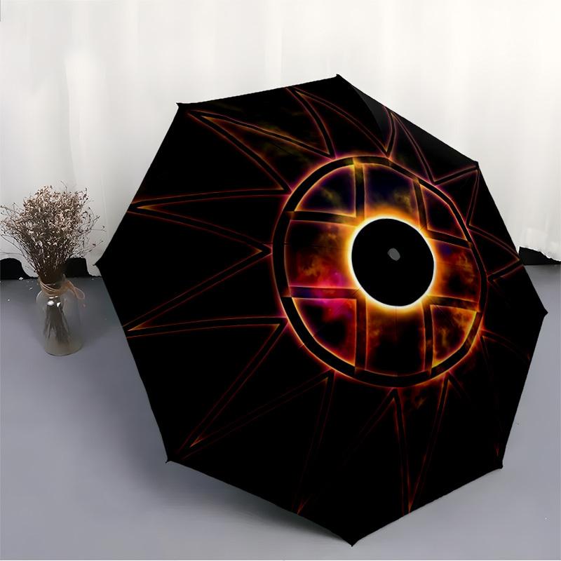 1pc Eclipse Symbol Automatic Opening/Closing Umbrella with Operation & Windproof Canopy yy260311097