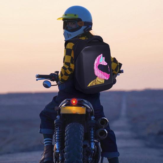 Программируемый светодиодный рюкзак с Bluetooth-управлением, светящийся дневной рюкзак с настраиваемым дисплеем, унисекс сумка для ноутбука