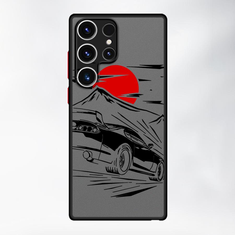 Мультяшный закат Автомобиль Чехол Задняя крышка телефона для Samsung Galaxy S20 FE S22 S21 S25 Ultra S26 S23 FE Note 20 Ultra 10+ S24 Plus