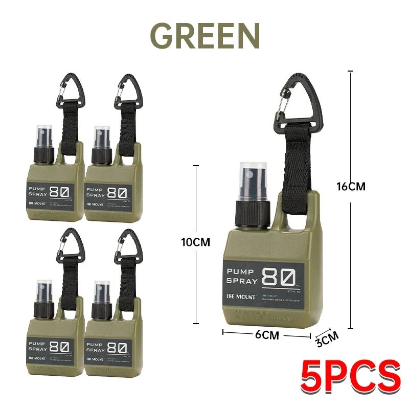 80ml Atomizer Bottle Portable Pump Spray Bottle with Carabiner Alcohol Perfume Refillable Multifunctional Camping Supplies 4
