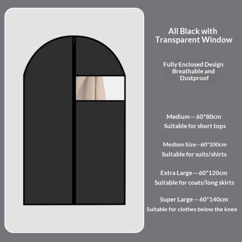 Пылезащитный чехол для одежды большой вместимости, подвесной чехол для хранения одежды, платья, костюма, пальто, с утолщением