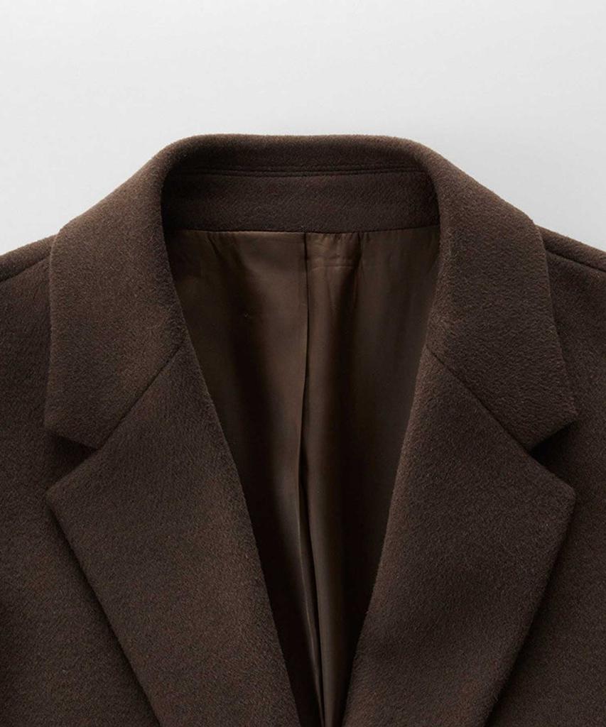 STCO Single Chester Maxi Long Coat Brown (Over)_Sctud72Osh