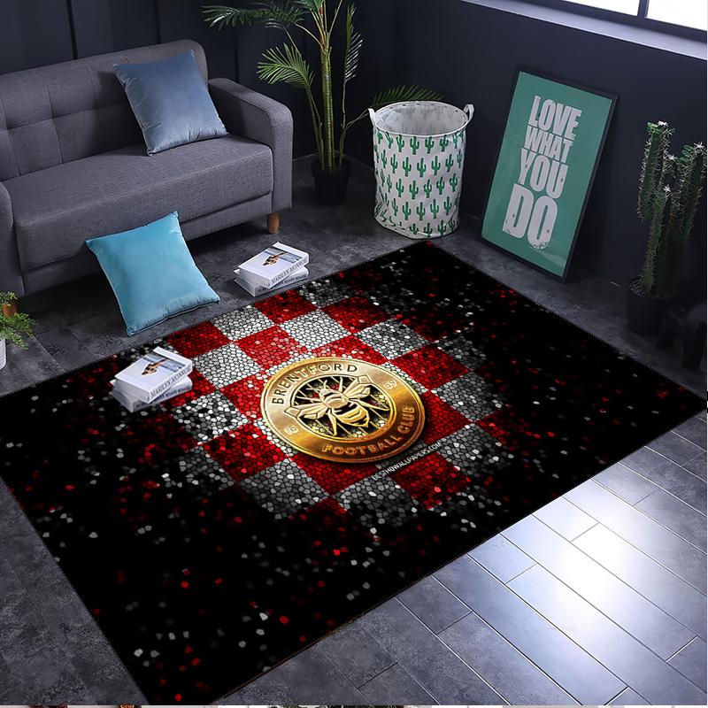 1PC rug Brent-ford Football Club Crest Carpet, Chair Rug,Area Rug for Office Bedroom living rooms bedroom, Doormat decor Christmas fan gifts