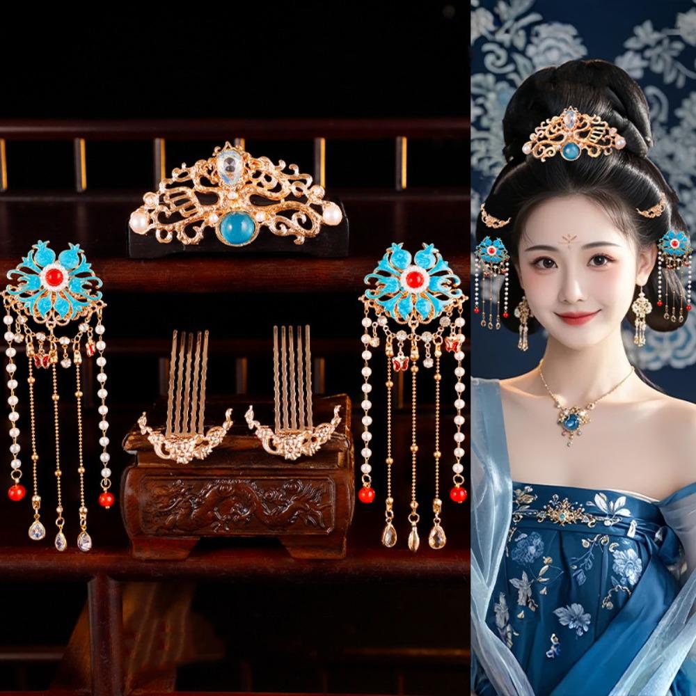 1 комплект жемчужных старинных палочек для волос в китайском стиле, цветочные расчески для волос, аксессуары для чонсама