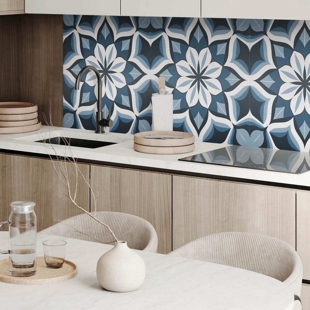 Self-Adhesive Vinyl Wall Decoration 120x60 cm Floral Symmetry