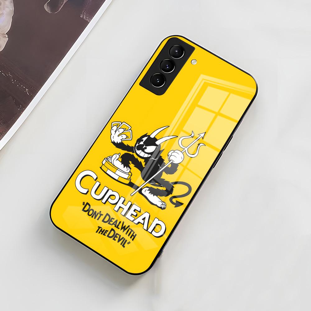 C-Cuphead-tapiz Phone Case For Samsung A56 A36 A26 A16 A15 A25 A35 A55 A14 A34 A24 A54 Glass Case