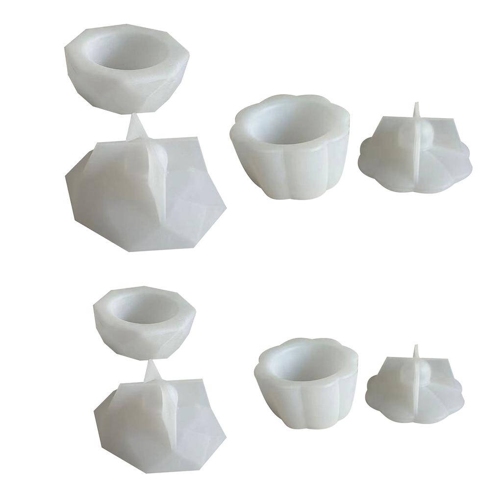 Формы для банок из смолы Восьмиугольная банка Силиконовые формы с крышкой Силиконовые формы для смолы для хранения своими руками Подставка для ювелирных изделий Кейс