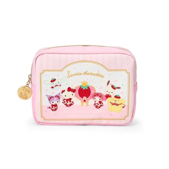 Косметичка SANRIO (50-летие Клубничных Новостей) Персонажи Sanrio, Искусственная кожа, Полиэстер, Сплав цинка