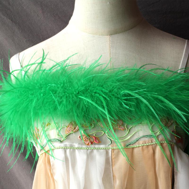 Цветные перья из страусиного меха, полоска для выступлений, танцевальная одежда, декоративный материал «сделай сам», аксессуары для одежды