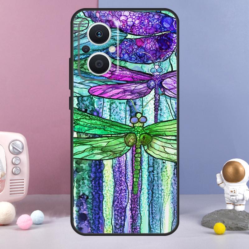 Роскошный чехол-футляр со стрекозой для OPPO Reno 14 F 11F 12F 13F 10 11 12 13 Pro 7 8 Lite Чехол для OPPO Find X8 X6 X5 X9 Pro