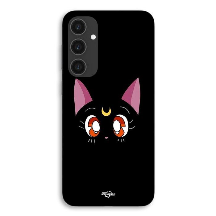Coque de téléphone - MANIACASE - Samsung Galaxy S25 Plus - Silicone TPU - Souple - Chat noir Luna Sailor Moon
