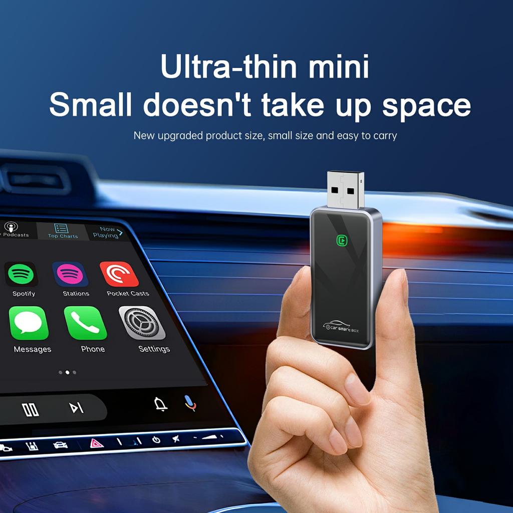 BY967B USB-флеш-накопитель для автомобиля, проводной и беспроводной Carplay Android Auto, 2 в 1, смарт-бокс