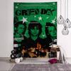 Стена с принтом рок-группы GGreen Day, Большой настенный гобелен, Арт, Научная фантастика, Комната, Домашний декор, Декор, Покрывало