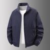 New Stand Collar Work Jacket for Men's Middle-aged Outdoor Sports and Casual Loose Windproof Jacket