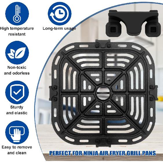 Air Fryer Rubber Bumpers, 4 Packs Replacement Parts for tant Vortex Gourmia Cosori and other Air Fryers, Air Fryer Accessories Silicone Protective